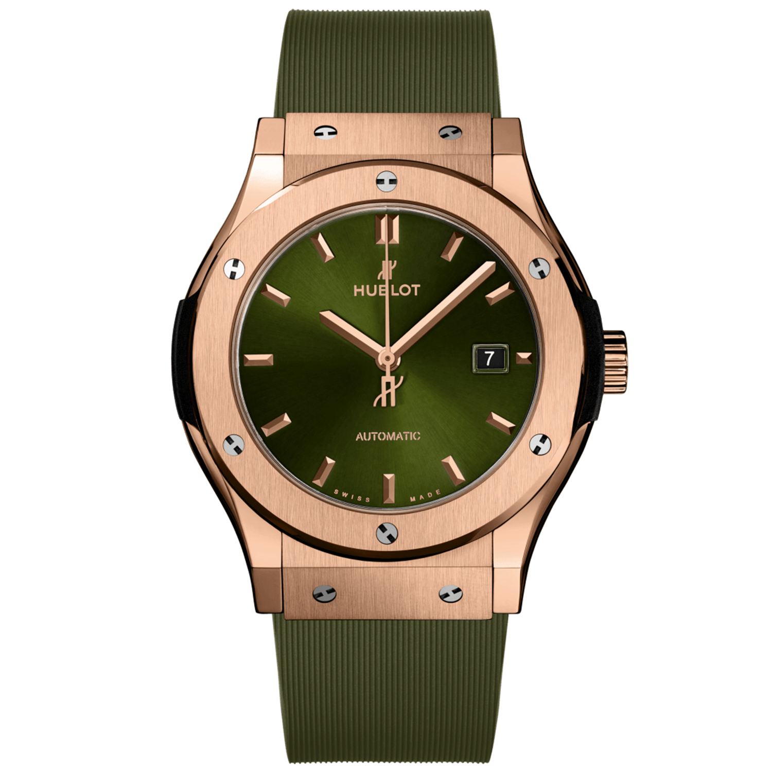 Hublot Classic Fusion King Gold 42mm Green Dial Watch
