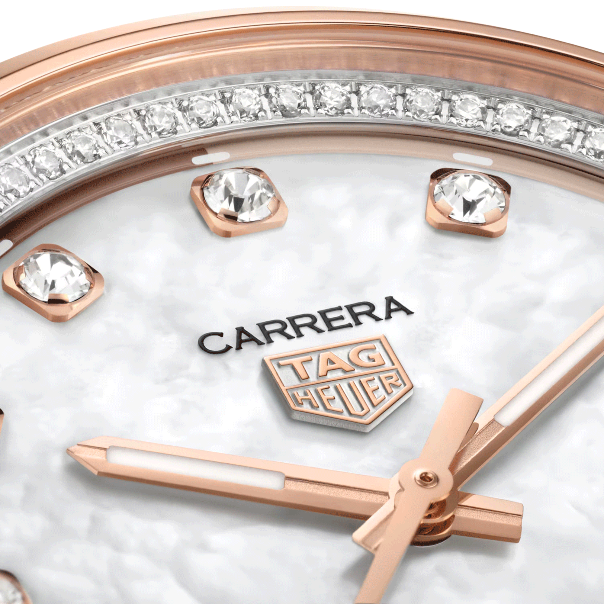 Carrera 36mm Two-Tone Mother of Pearl Diamond Dial Bracelet Watch