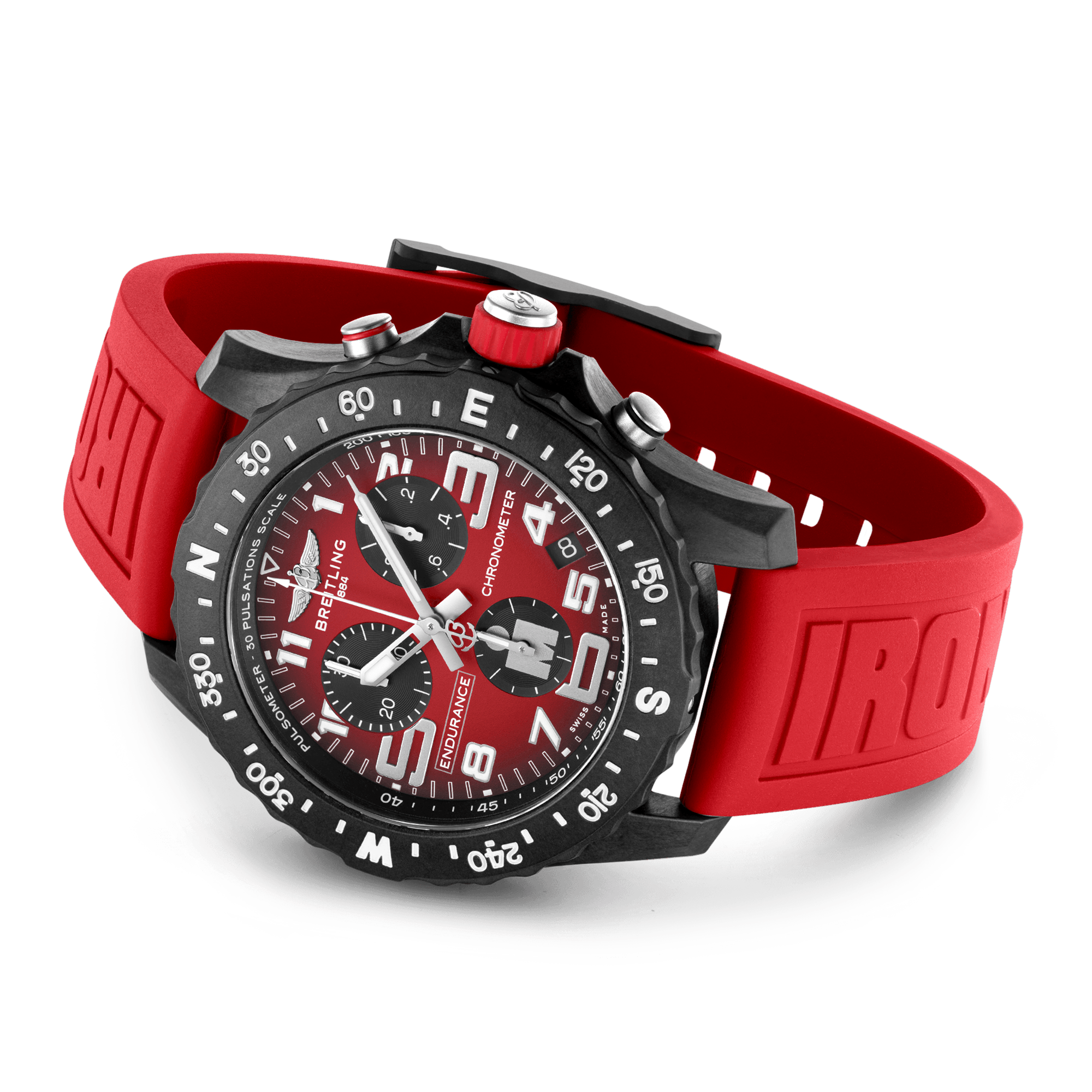Endurance Pro IRONMAN 44mm Breitlight Red Strap Watch