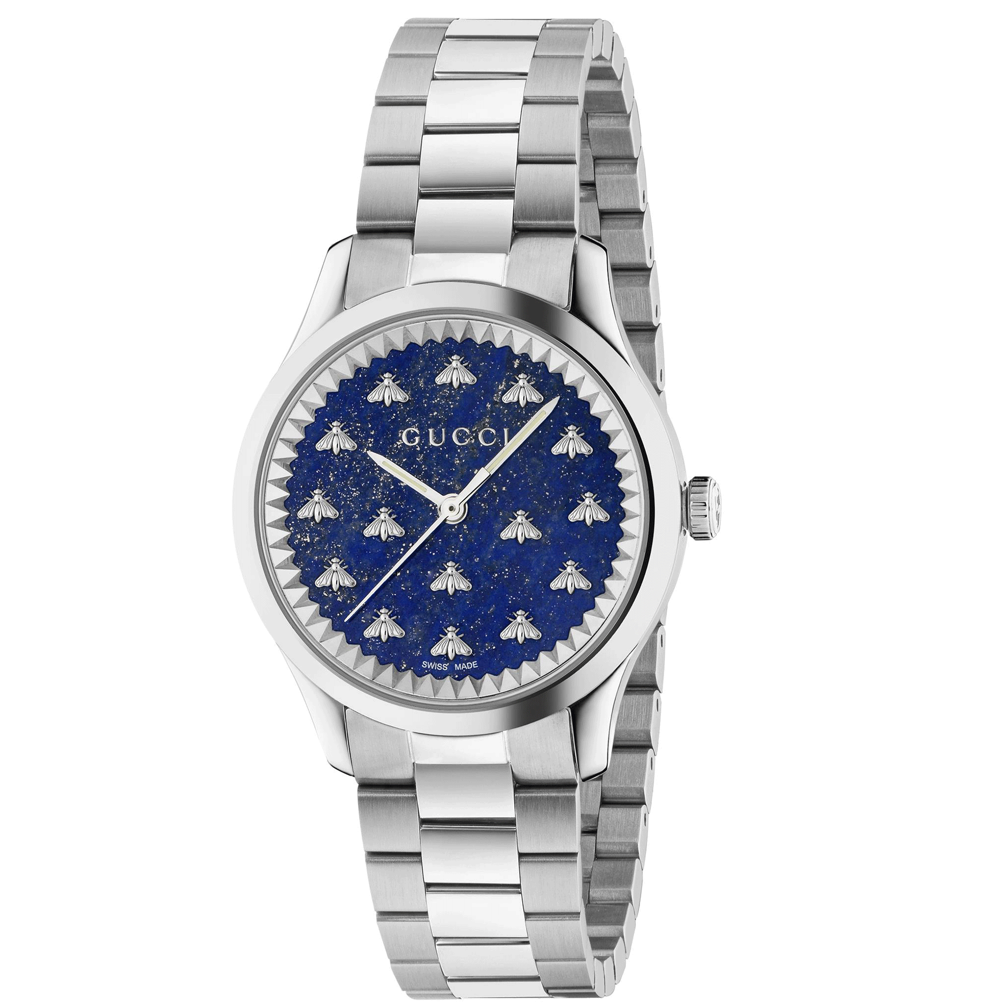 Gucci G-Timeless 32mm Quartz Watch With A Lapis Lazuli Dial.