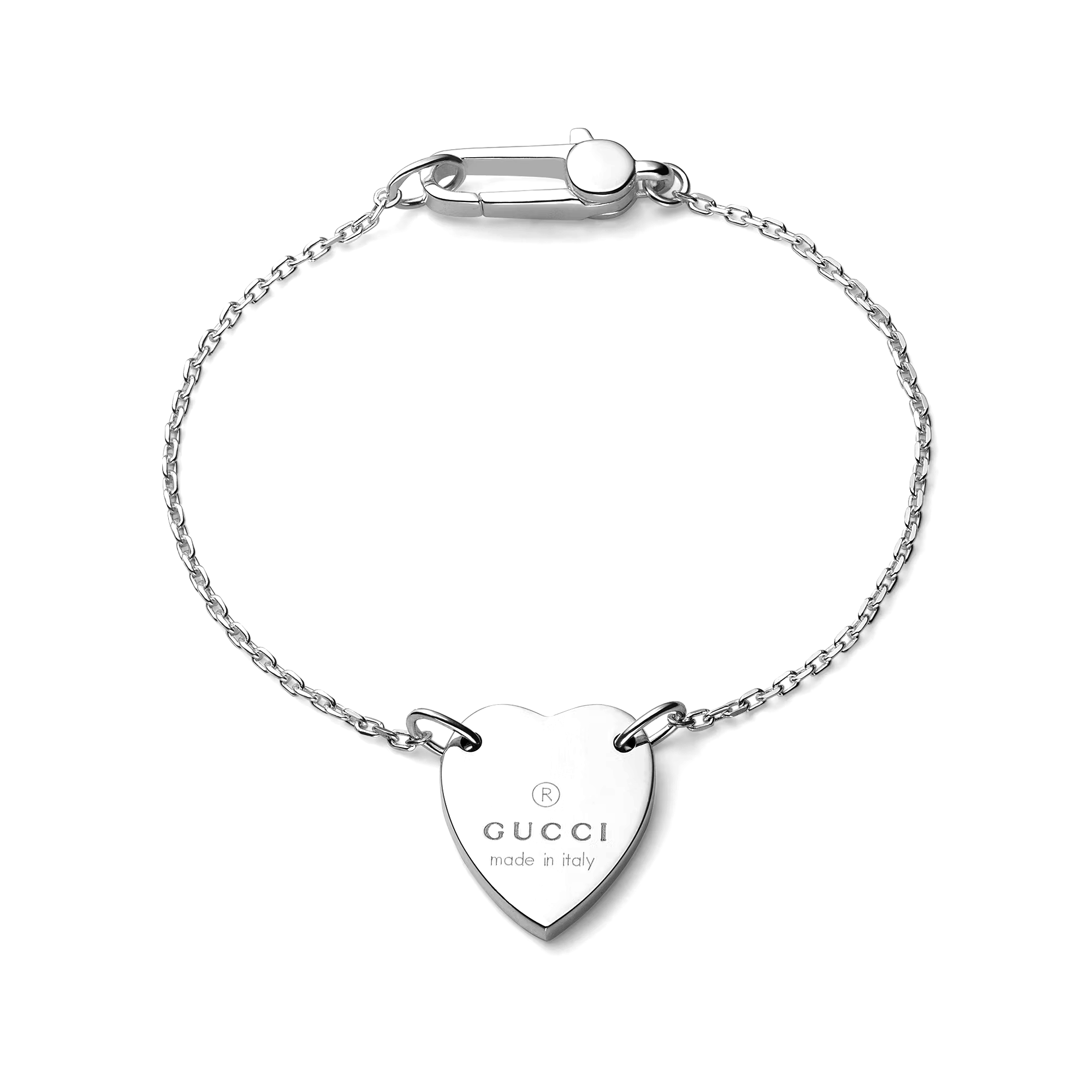 Trademark Sterling Silver Bracelet With Heart Charm