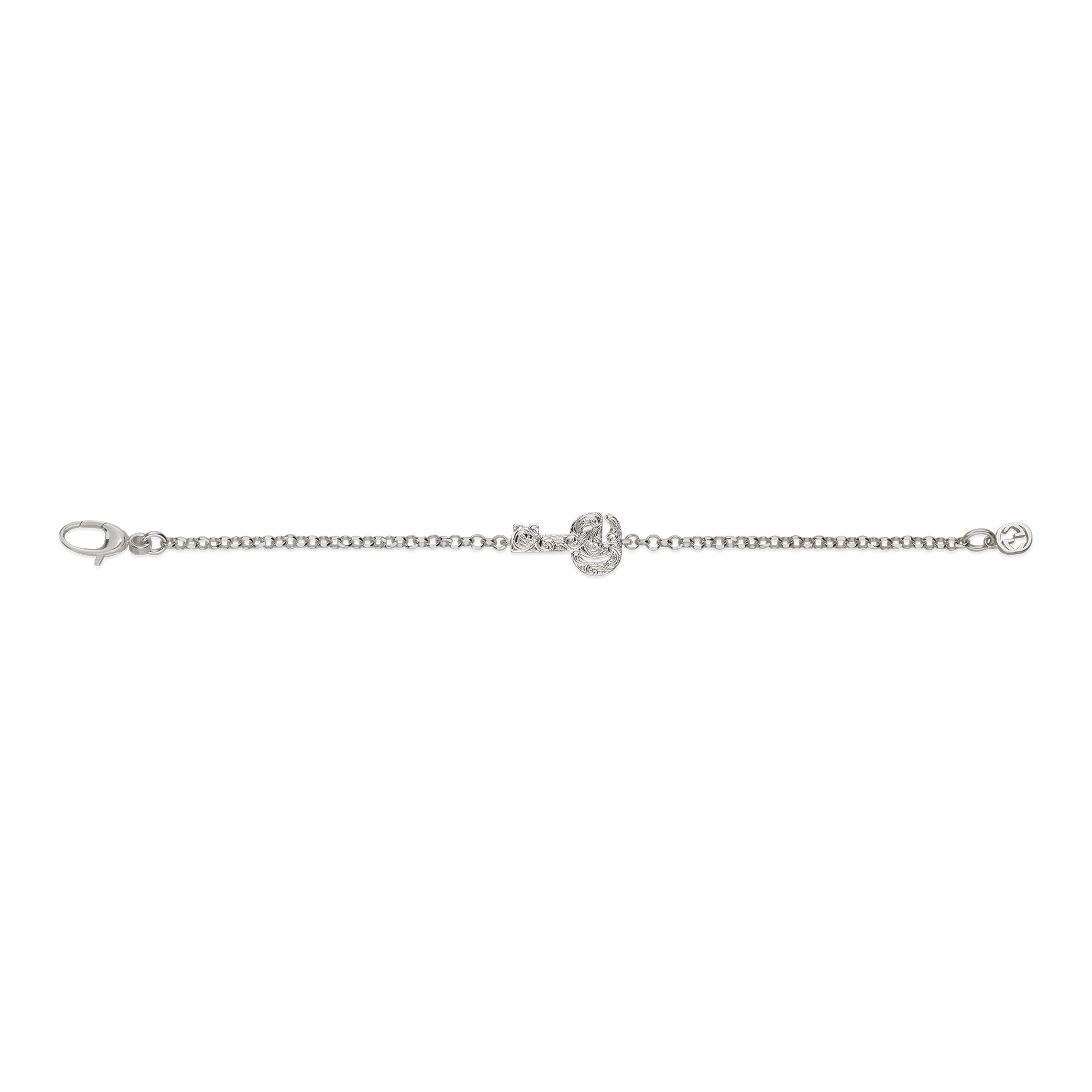 GG Marmont Sterling Silver Polished Key Bracelet