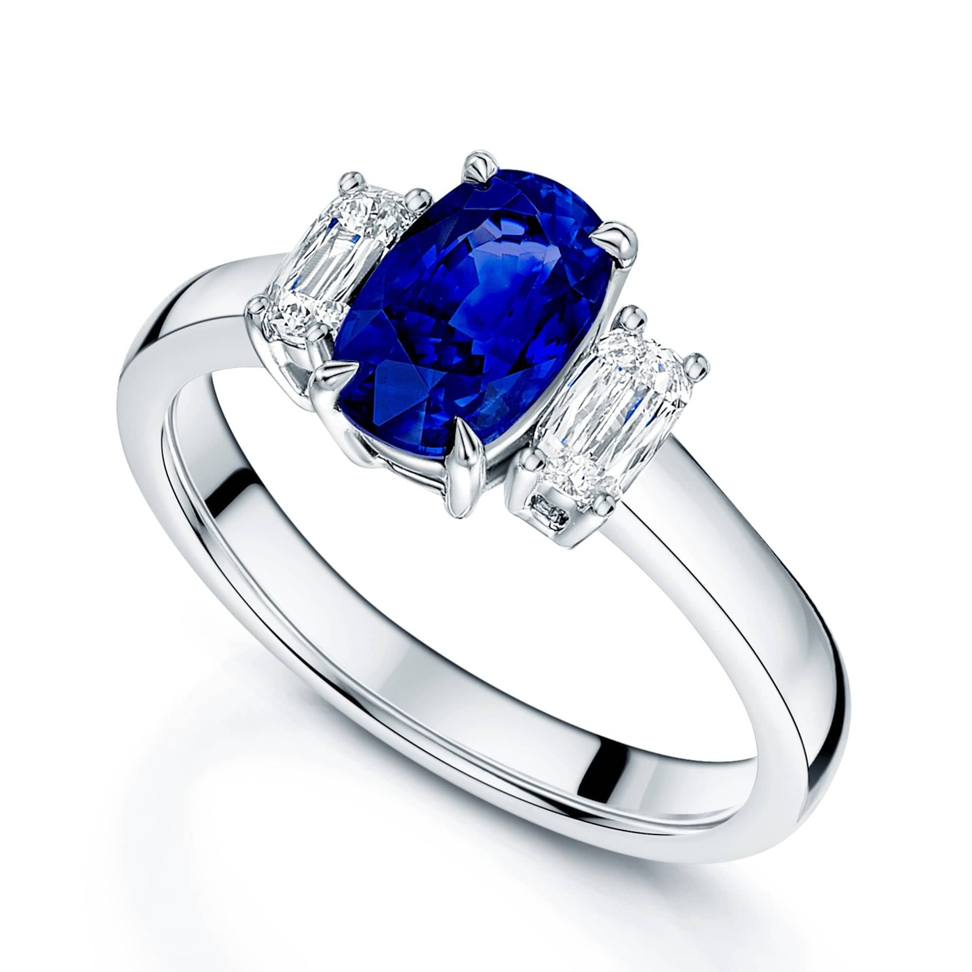 18ct White Gold Sapphire & Diamond Dress Ring