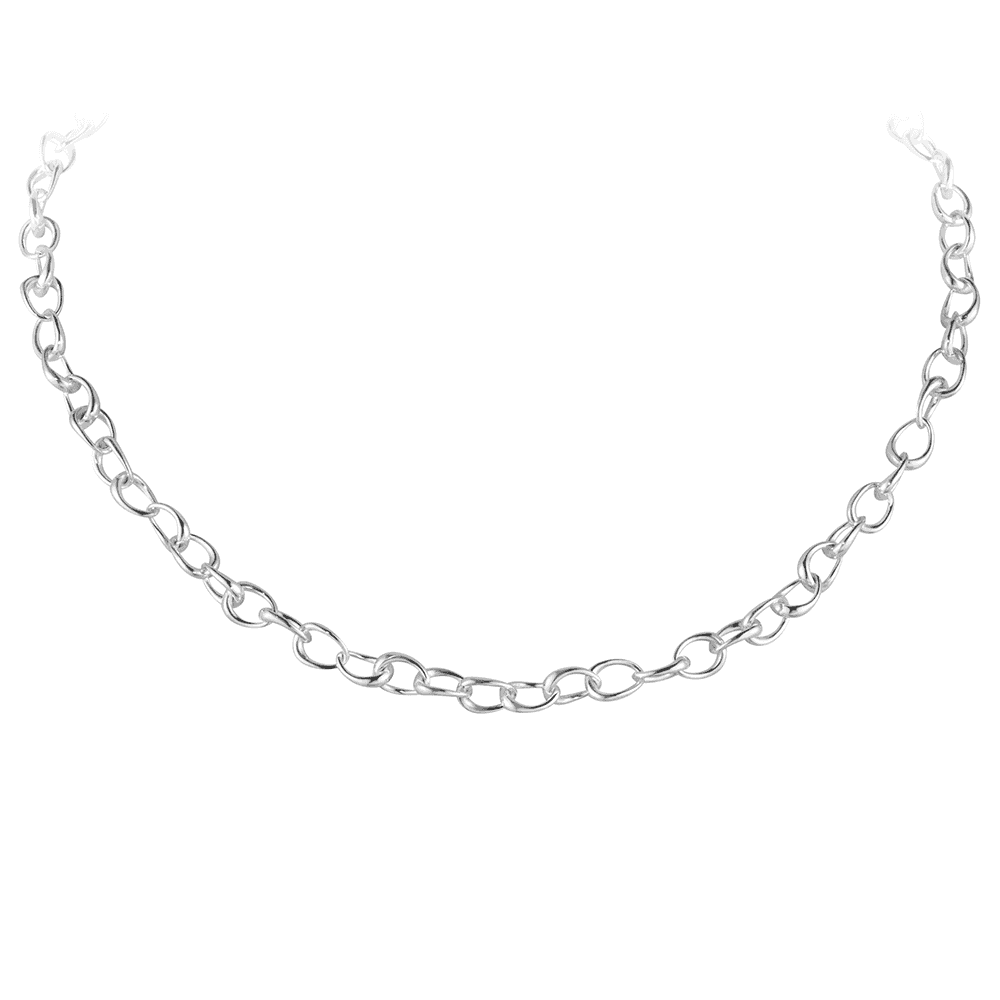 Georg Jensen Offspring Sterling Silver Graduated Link Necklace, 200009