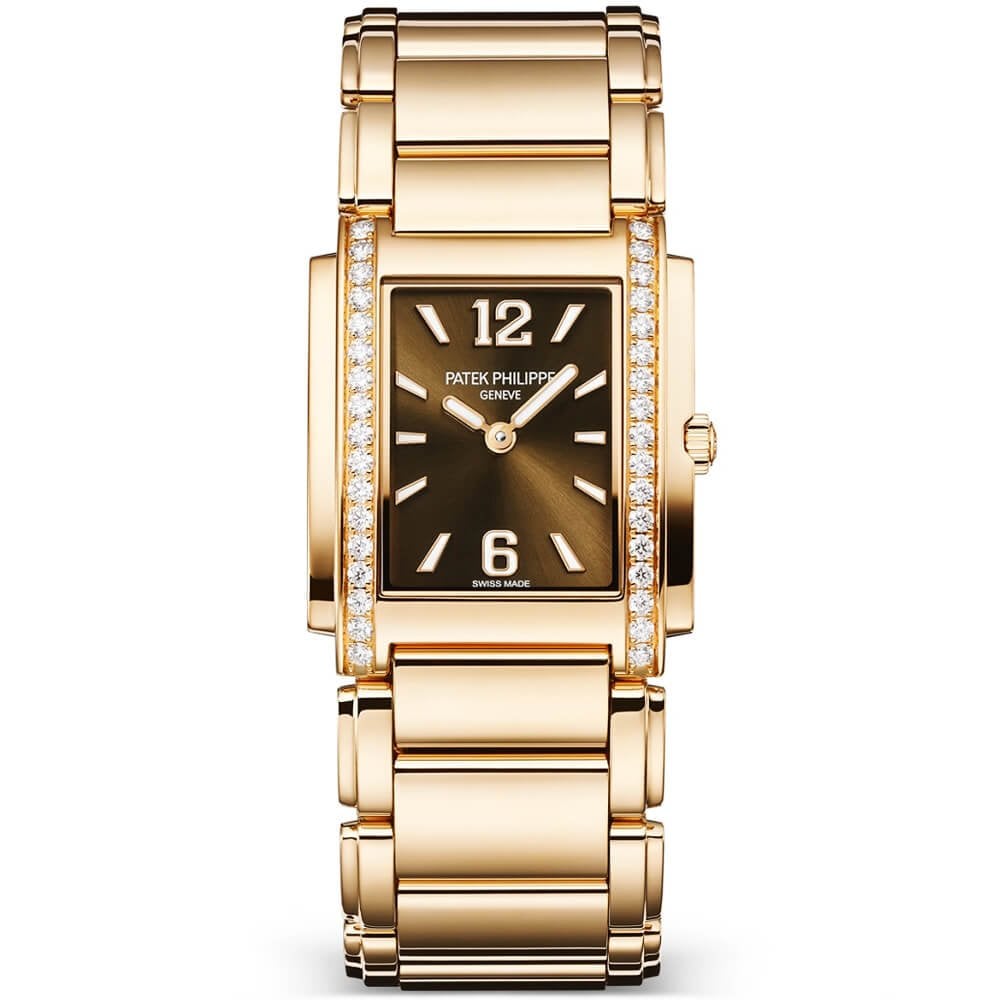 Patek Philippe Twenty-4 18ct Rose Gold & Chocolate Brown Dial Ladies Bracelet Watch - Berry's Jewellers