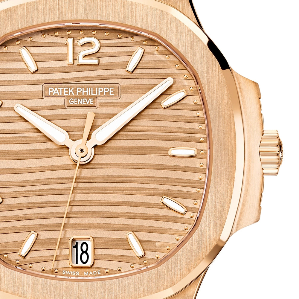 Nautilus 35.2mm 18ct Rose Gold Brown Dial Ladies Automatic Watch