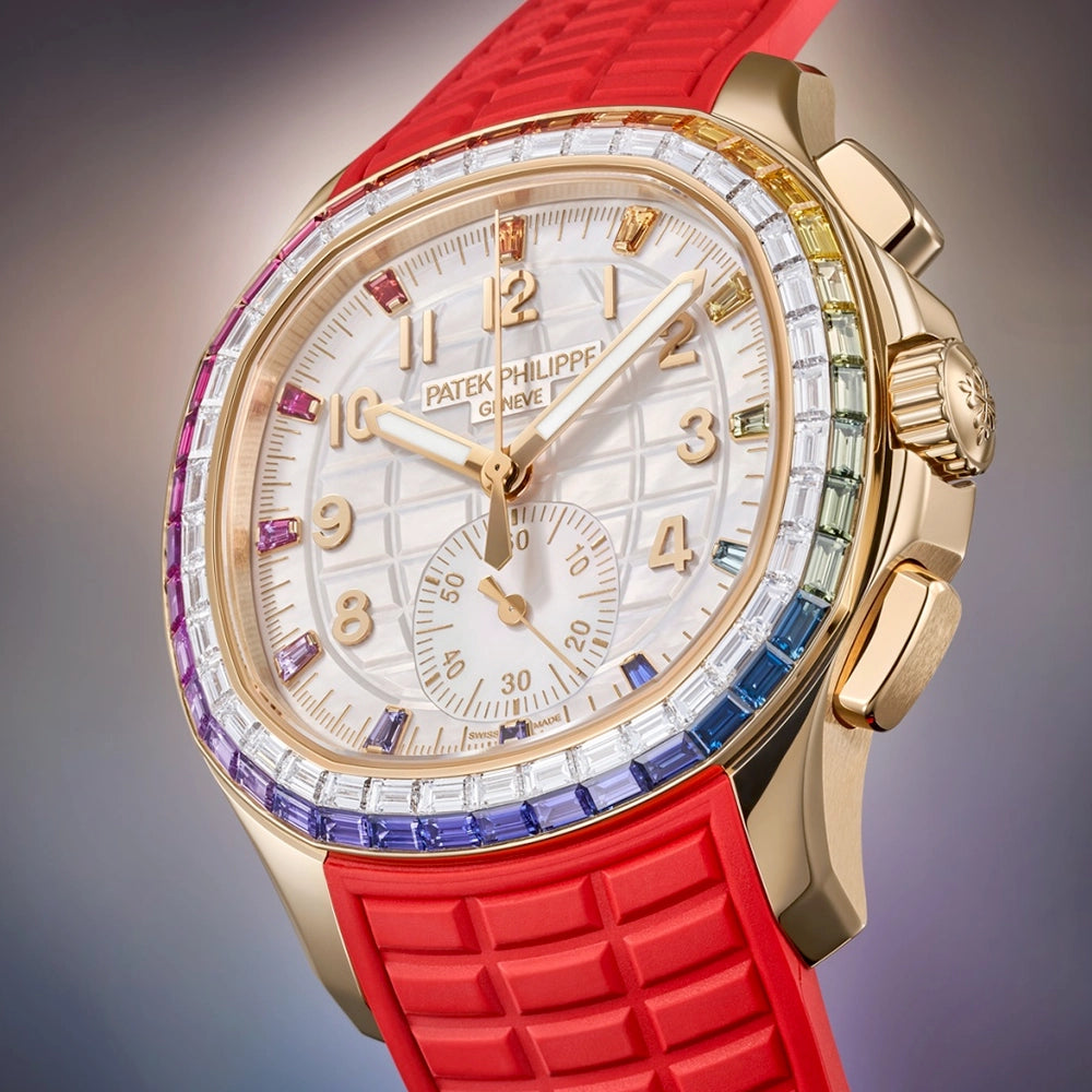 Aquanaut Luce 'Rainbow' Chronograph 18ct Rose Gold Watch