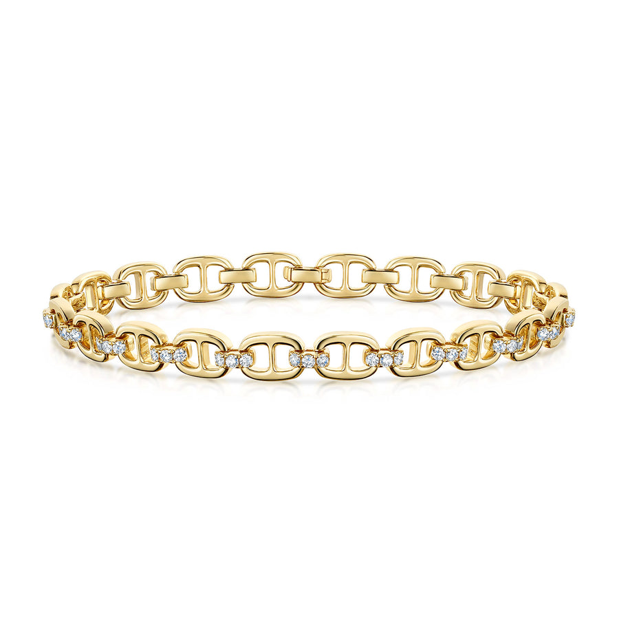 Berry's 18ct Yellow Gold Diamond Set Link Bracelet - Berry's Jewellers