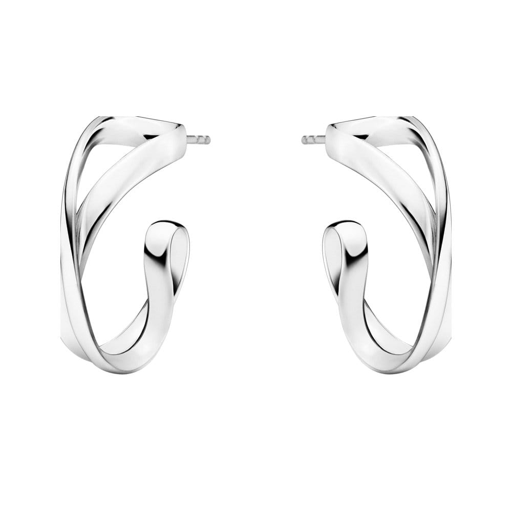 Infinity Silver Hoop Earrings