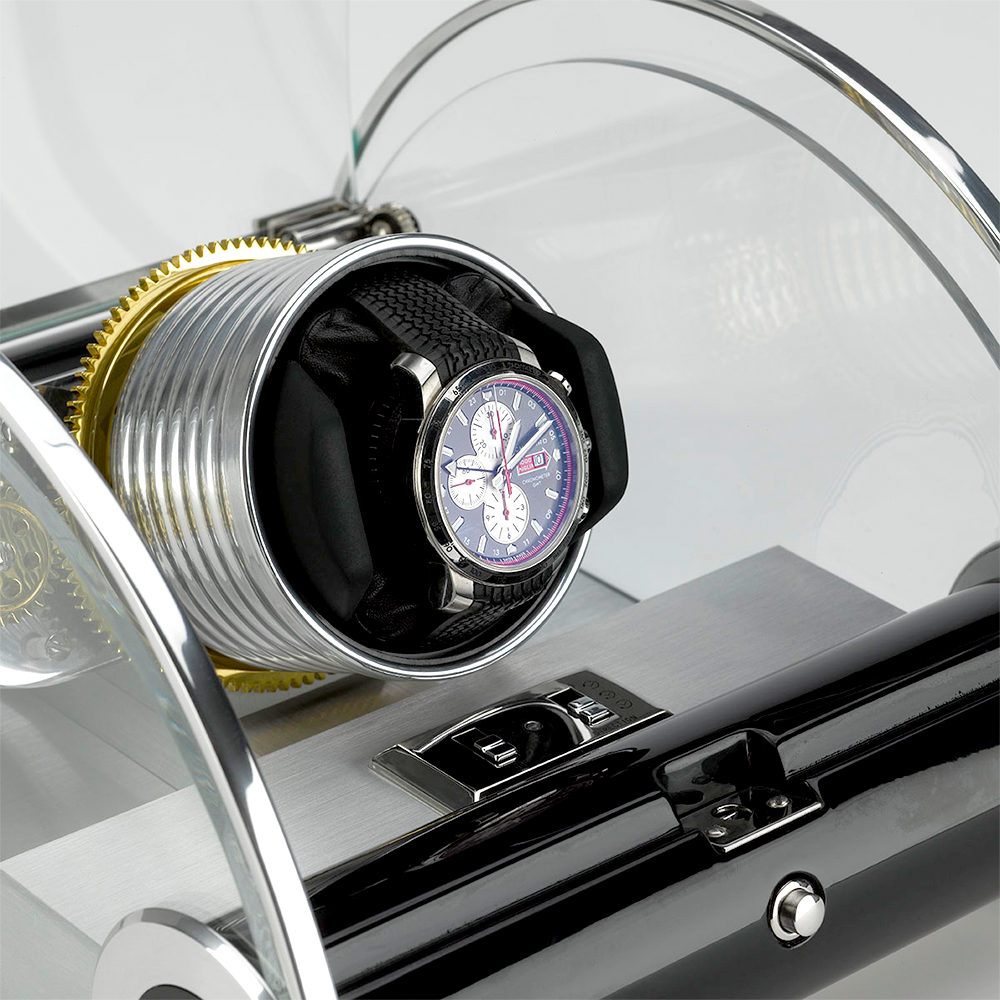 Optima Time Arc Glass Cover Single Watch Winder