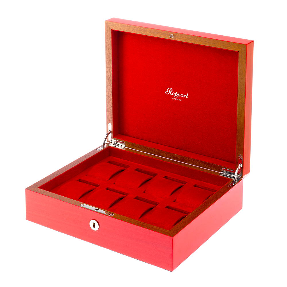 Heritage Crimson Red Eight-Watch Storage Box