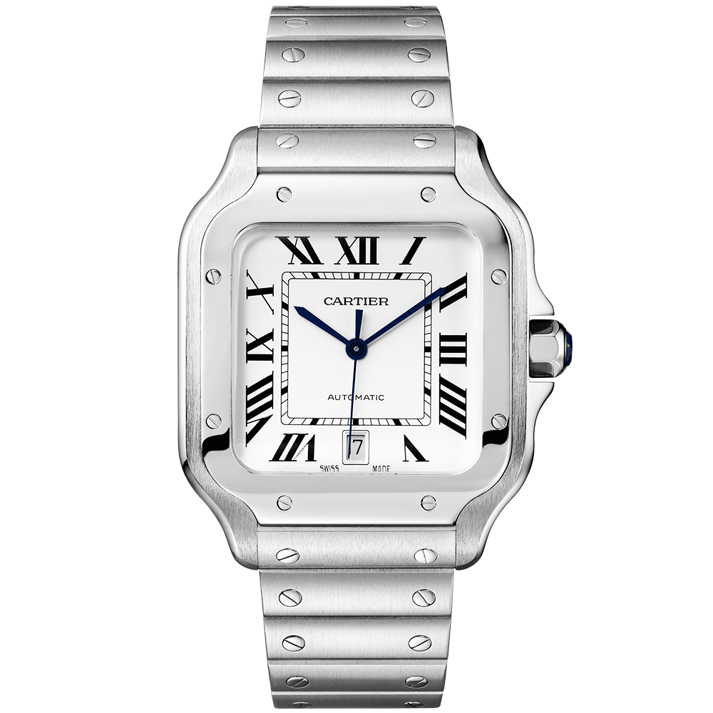 Santos de Cartier Large Steel Bracelet/Strap Watch