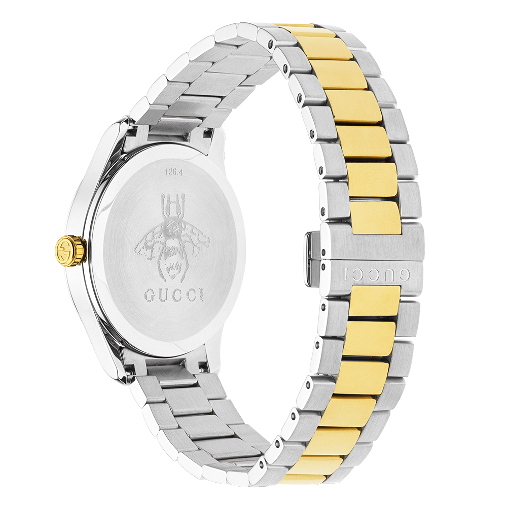 G-Timeless 38mm Two-Tone Silver Kingsnake Dial Bracelet Watch