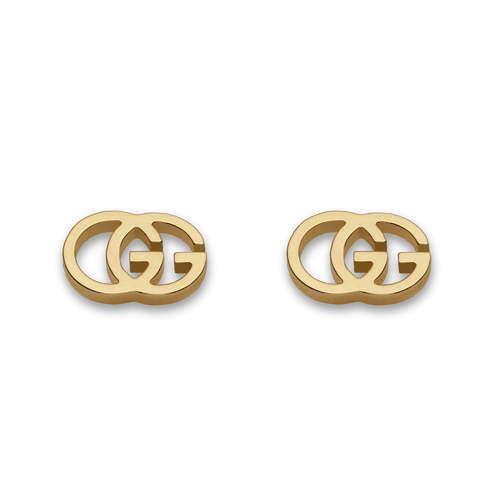 GG Running 18ct Yellow Gold Stud Earrings