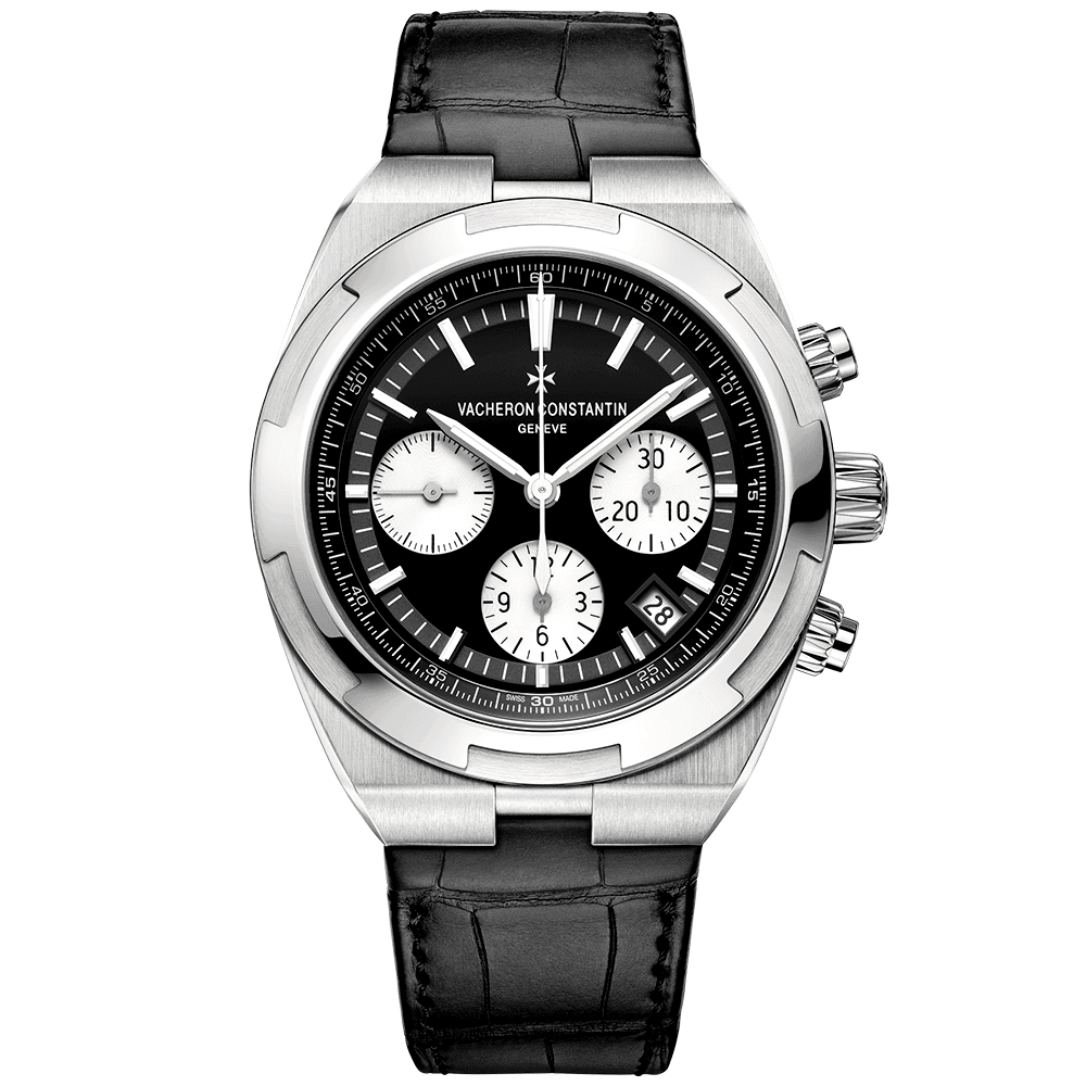Overseas 42.5mm Black Dial Automatic Chronograph Men's Watch
