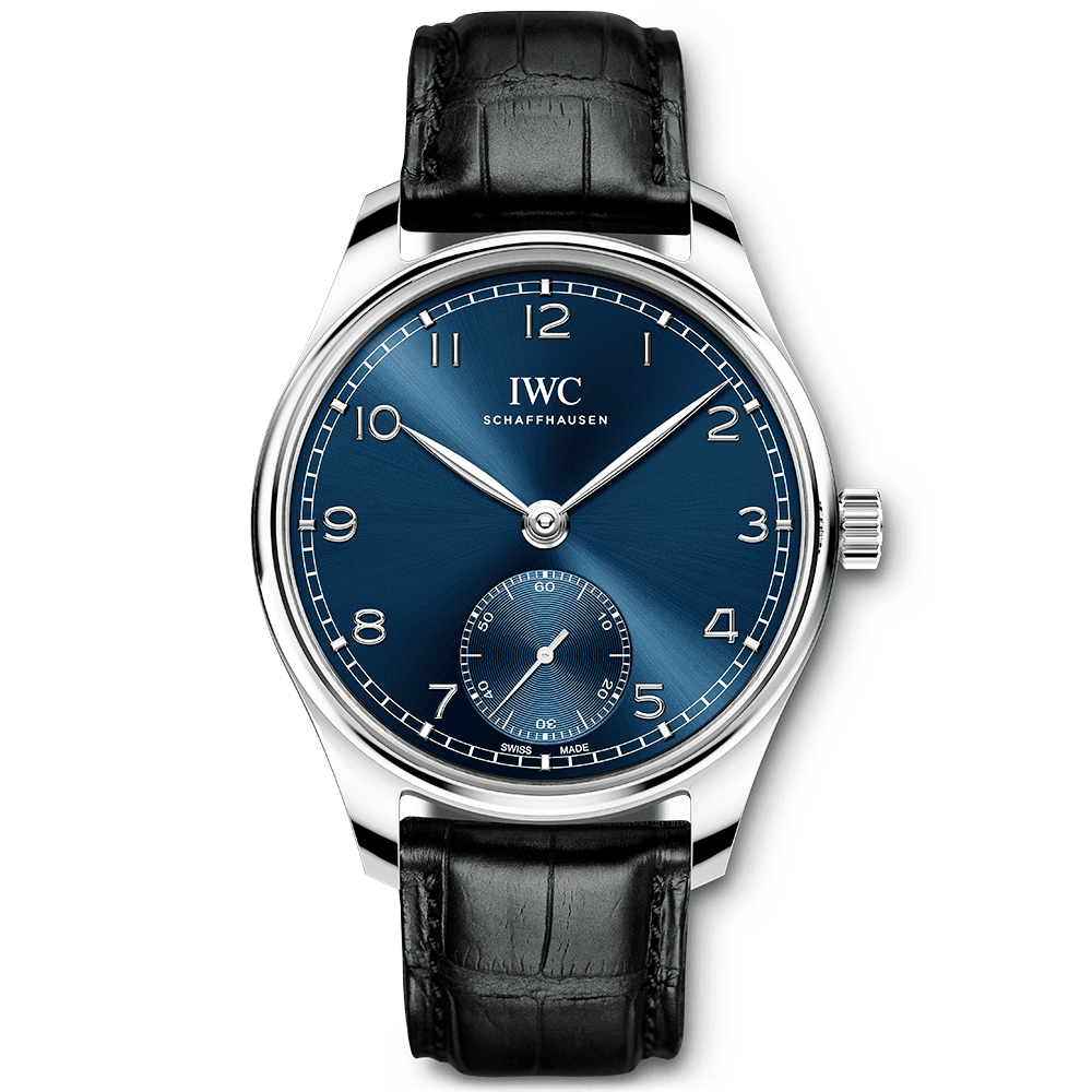 Portugieser 40mm Blue Sunray Dial Men's Automatic Strap Watch