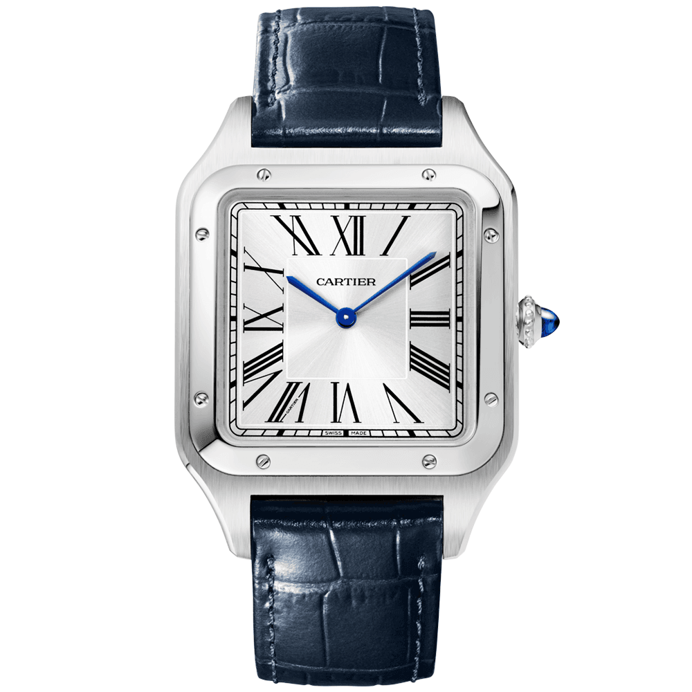 Cartier santos sales 100 blue strap