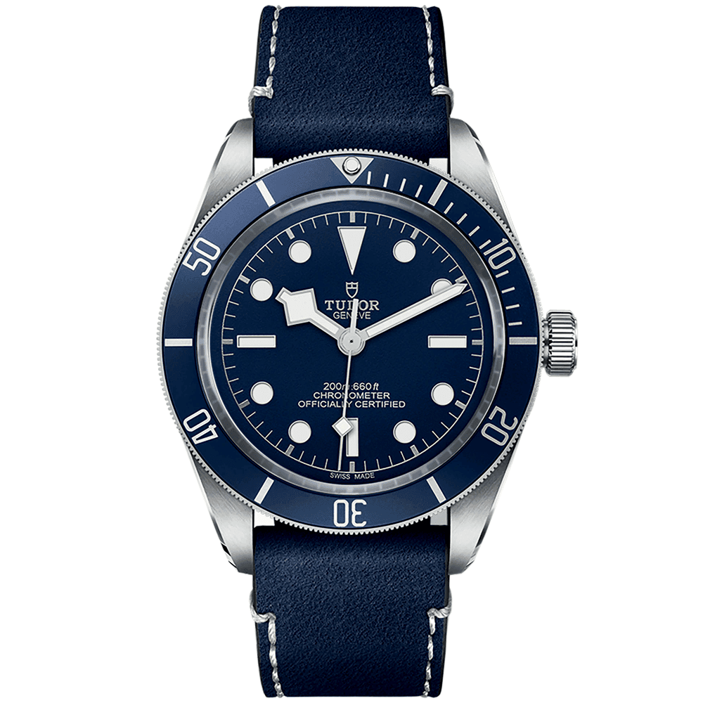 Black Bay 58 39mm Navy Blue Dial & Bezel Automatic Leather Strap Watch