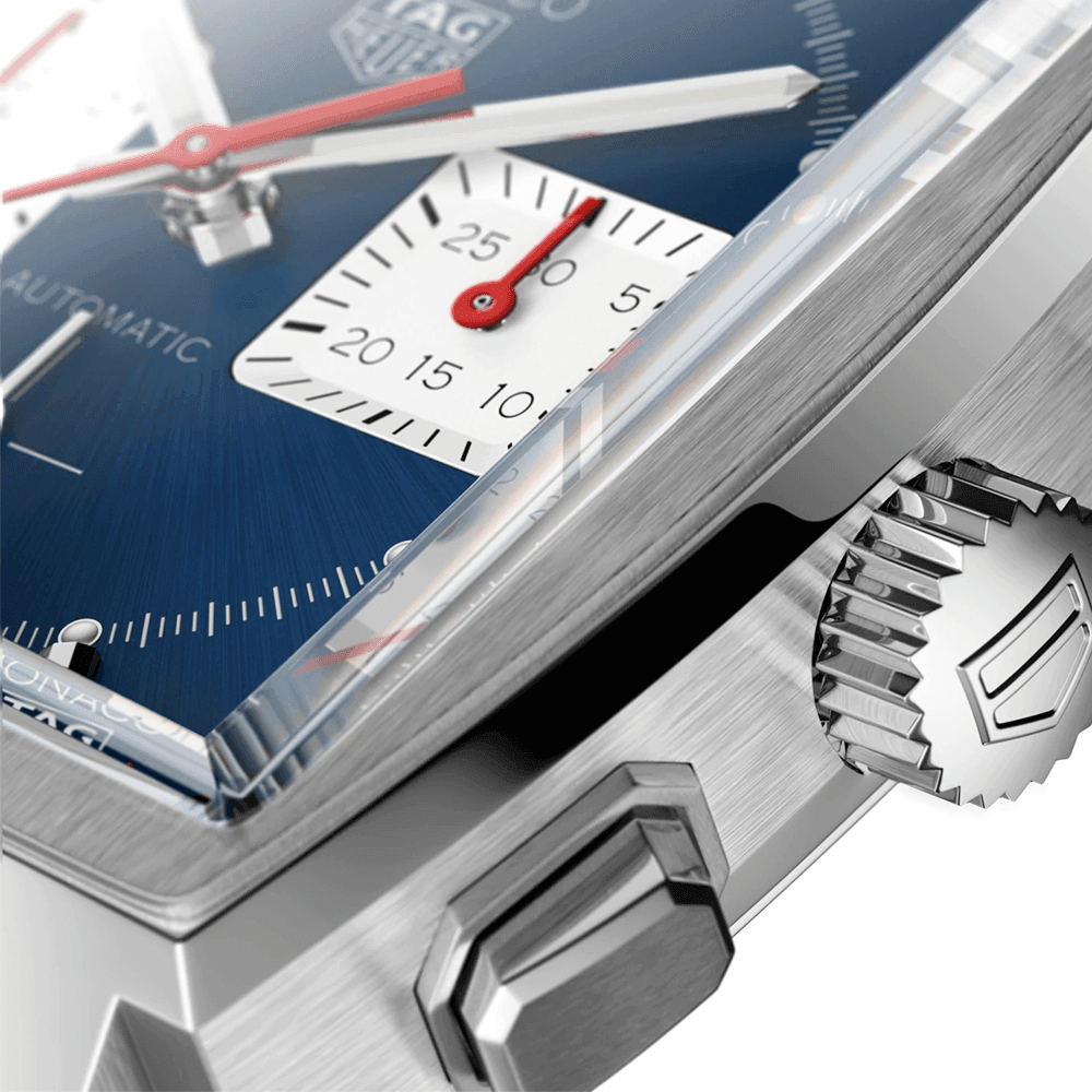 Monaco 39mm Automatic Chronograph Blue Dial Men's Strap Watch