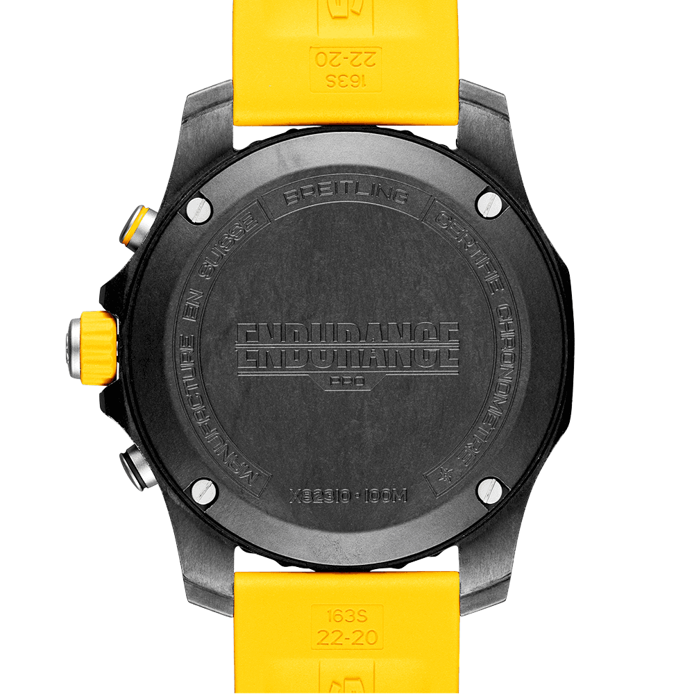 Endurance Pro 44mm Breitlight Black/Yellow Rubber Strap Men's Watch
