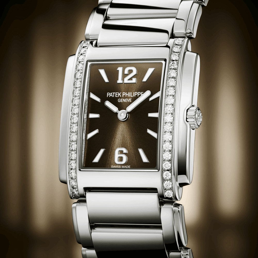 Twenty~4 Diamond Set Bezel Grey Gradient Dial Ladies Bracelet Watch