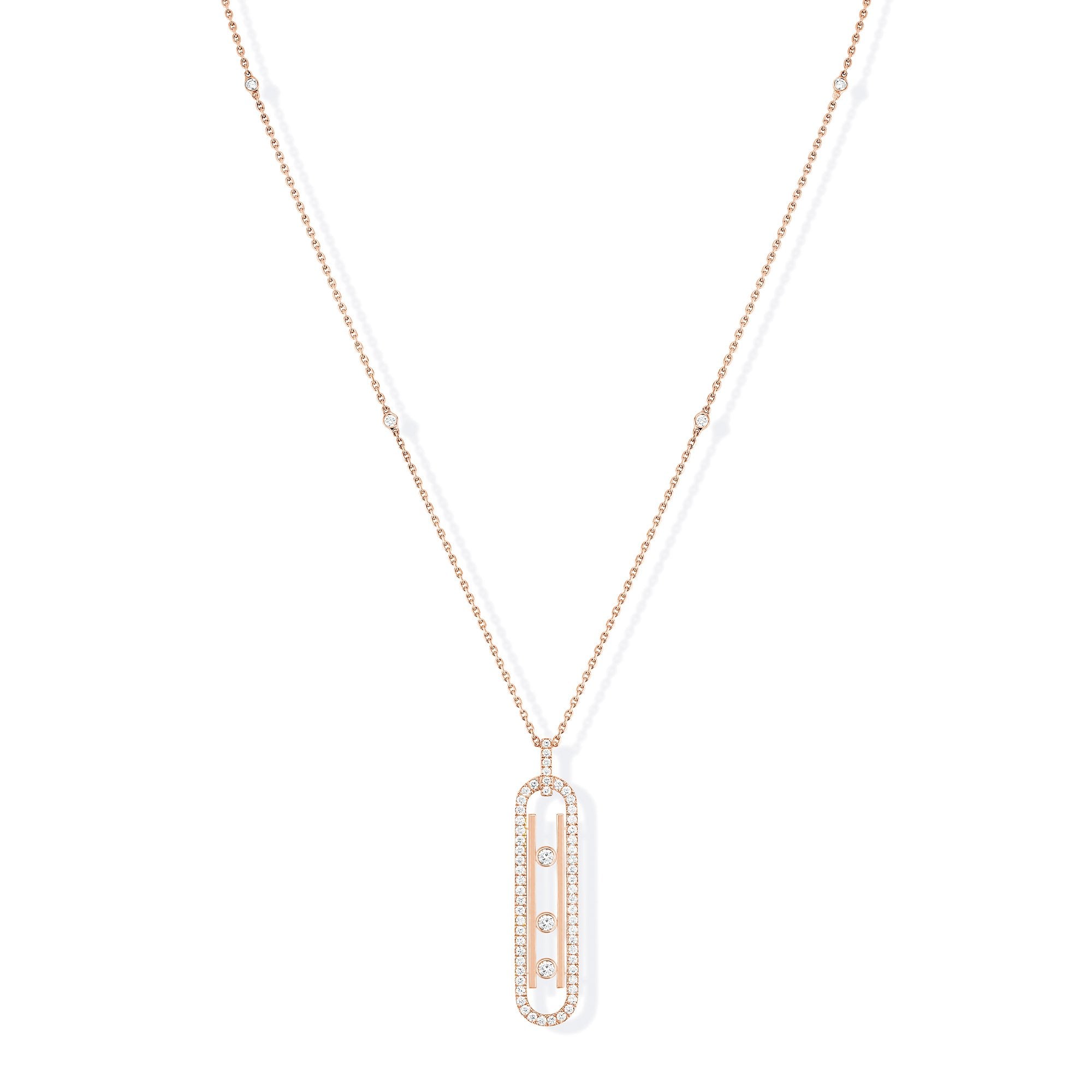 Move 10th PM 18ct pink gold diamond necklace