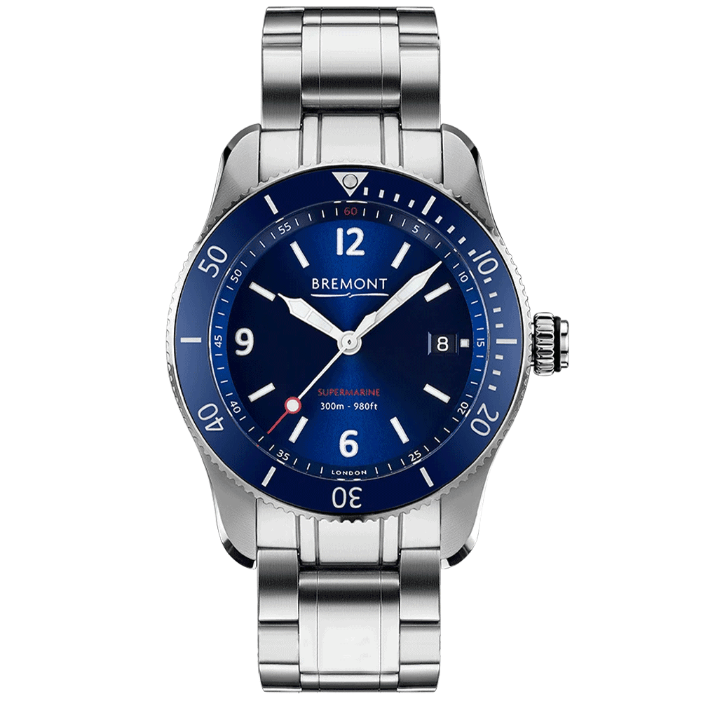 Supermarine S300/BR 40mm Blue Dial Men's Bracelet Watch