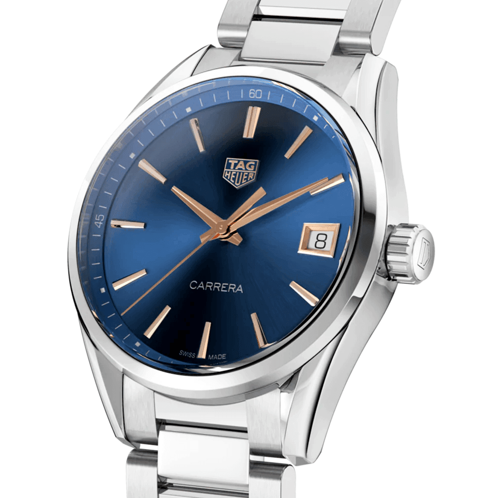 Carrera 36mm Blue/Gold Dial Ladies Bracelet Watch