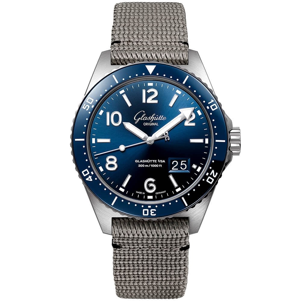 Spezialist SeaQ 43mm Blue Dial Men's Automatic Fabric Strap Watch