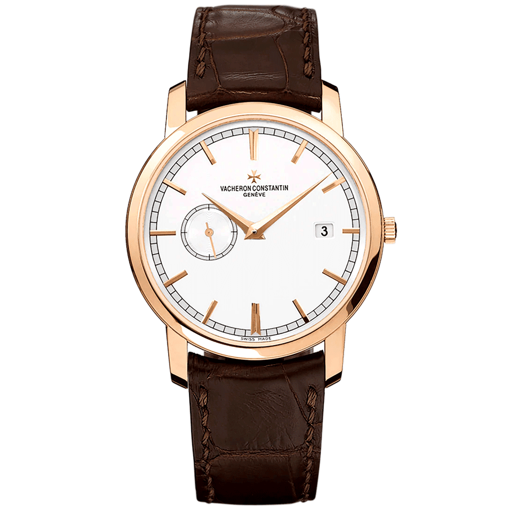 Traditionnelle Self-Winding 18ct Pink Gold Men's Strap Watch
