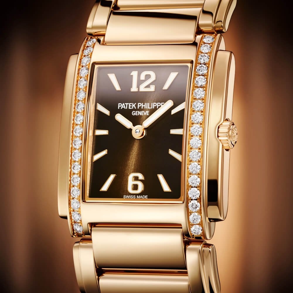 Twenty-4 18ct Rose Gold & Chocolate Brown Dial Ladies Bracelet Watch