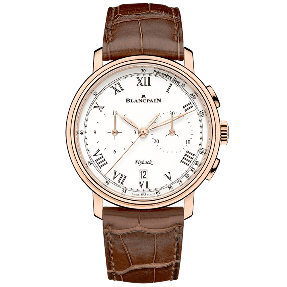 Villeret Chronographe Flyback Pulsometre 44mm 18ct Red Gold Watch