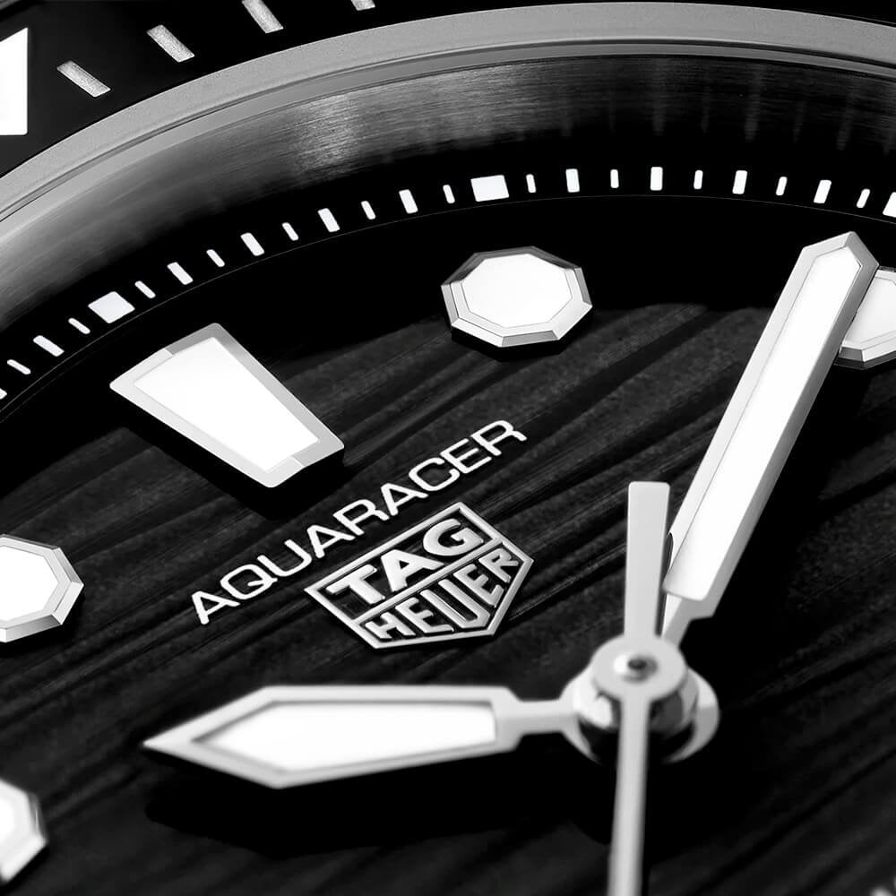 Aquaracer 36mm Black Dial & Ceramic Bezel Ladies Automatic Bracelet Watch