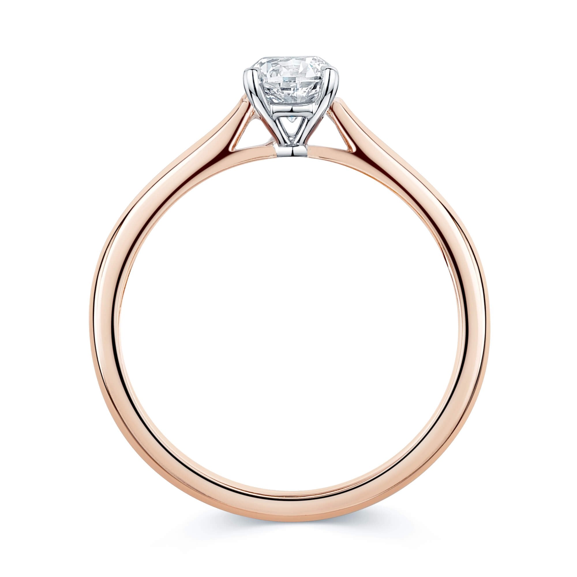 Simply Solitaire Collection 18ct Rose Gold Diamond Solitaire Engagement Ring GIA Certified 0.50 Carat