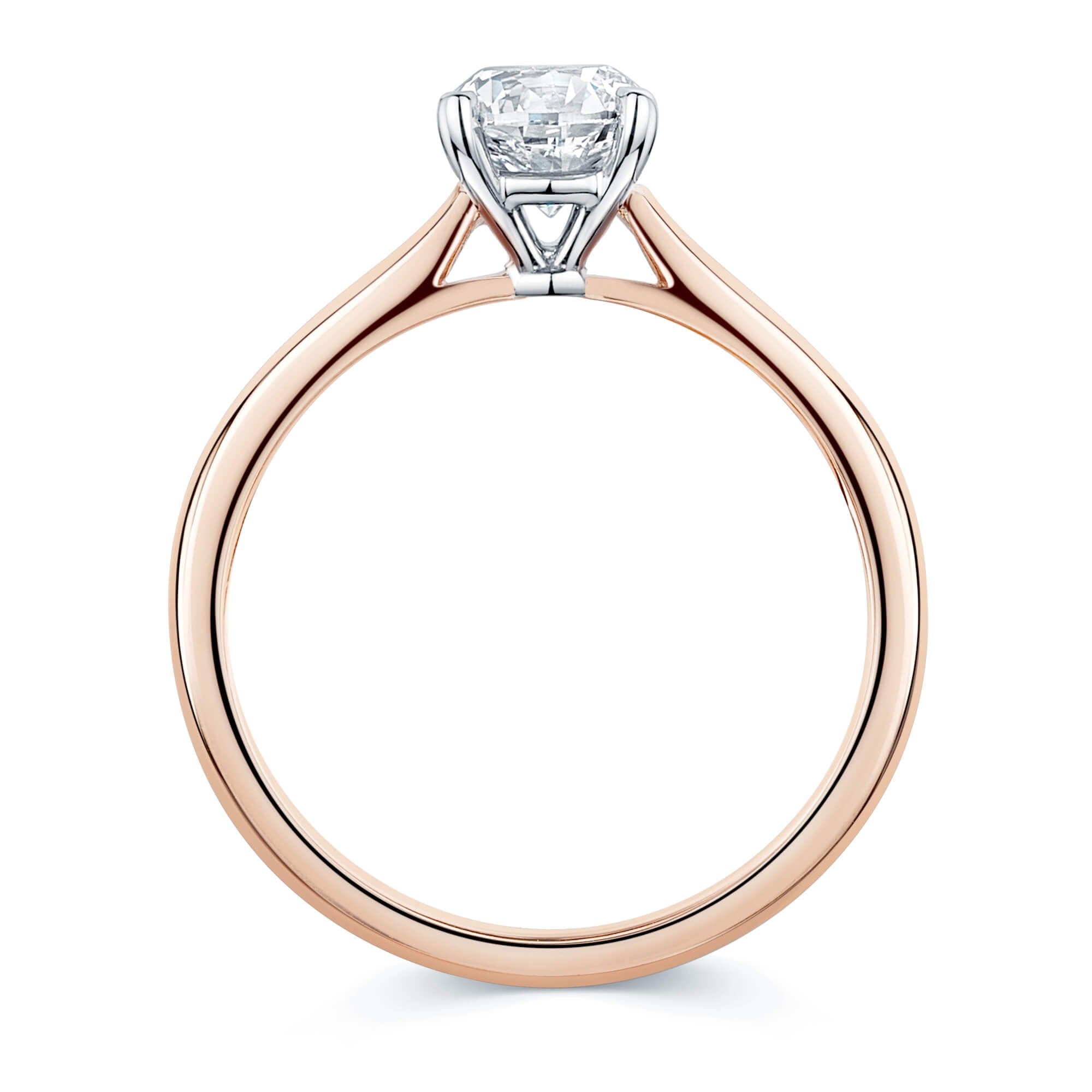 Simply Solitaire Collection 18ct Rose Gold Diamond Solitaire Engagement Ring GIA Certified 1.00 Carat