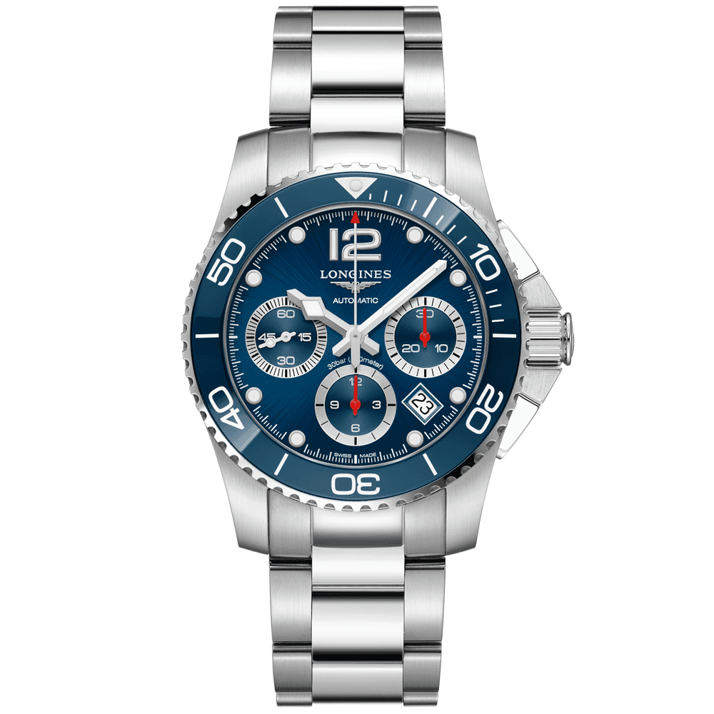 HydroConquest Steel 41mm Automatic Chronograph Watch