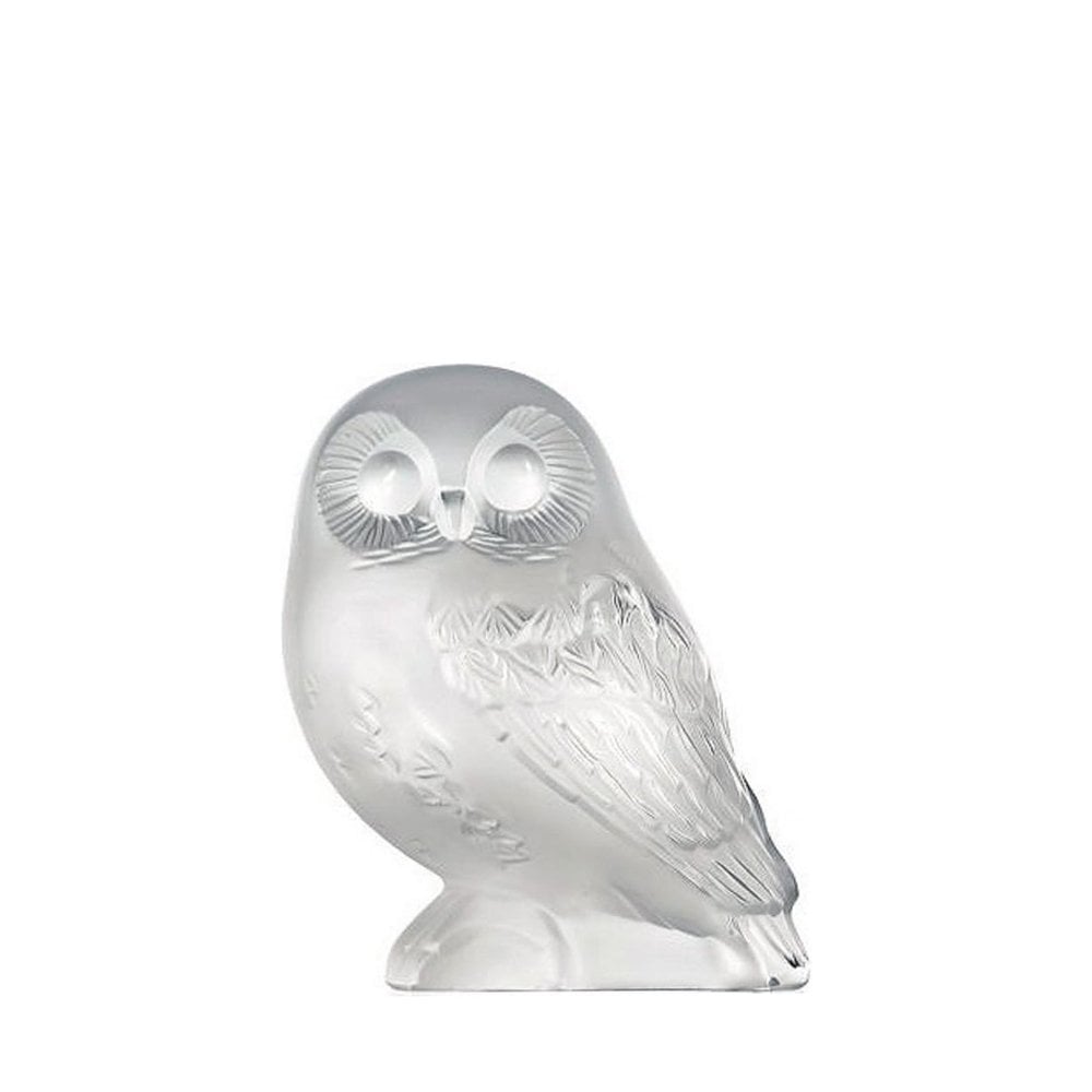 Shivers Clear Owl Crystal Sculpture