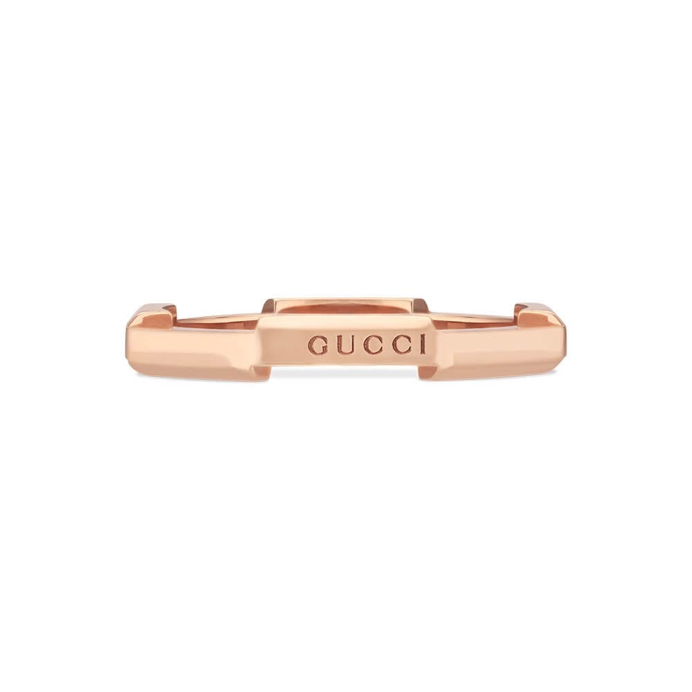 Gucci Link to Love 18ct Rose Gold Mirrored Ring