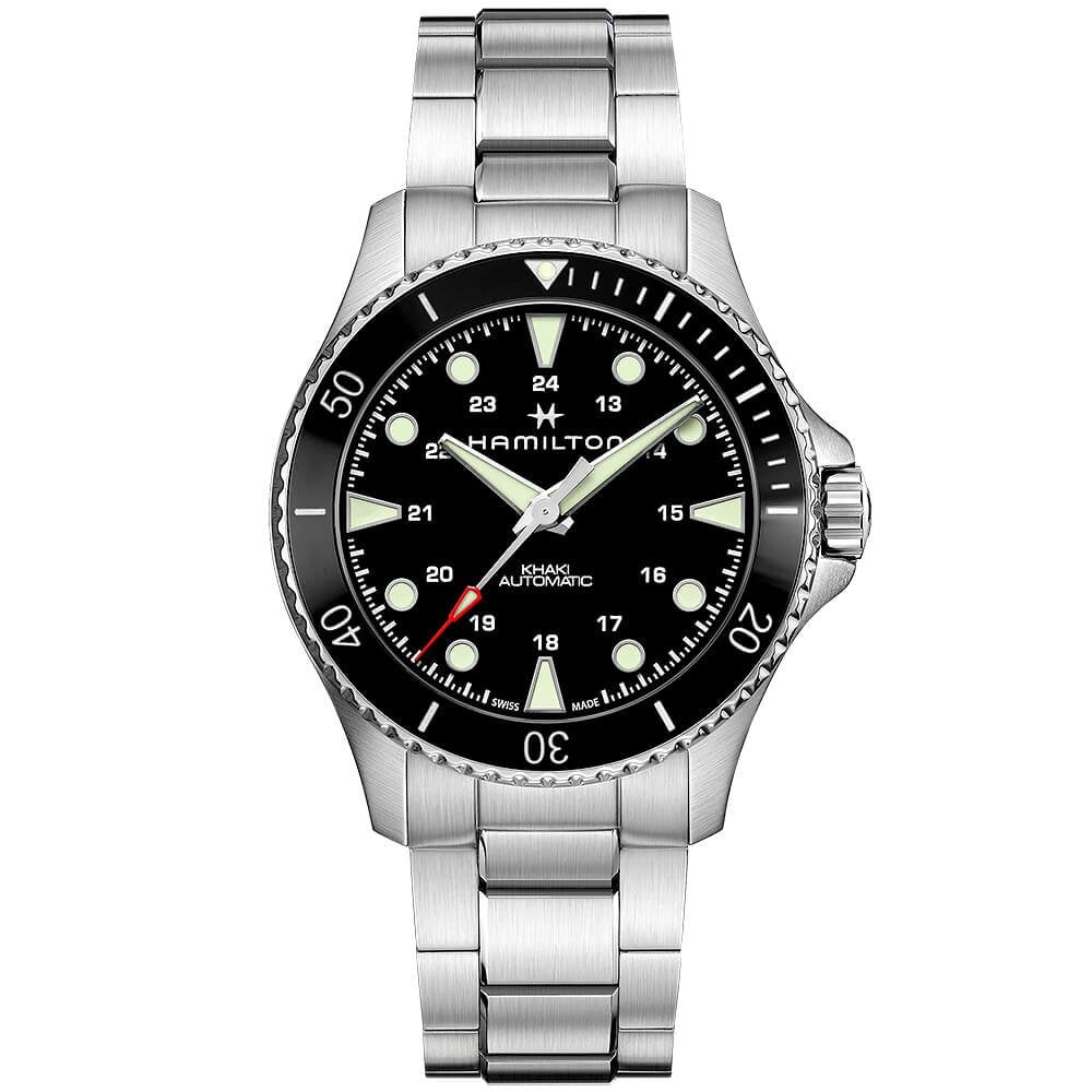 Khaki Navy 43mm Black Dial Men's Automatic Bracelet Watch