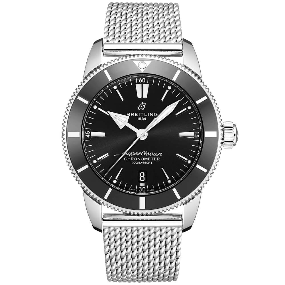 Superocean Heritage II 44mm Black Dial Automatic Bracelet Watch