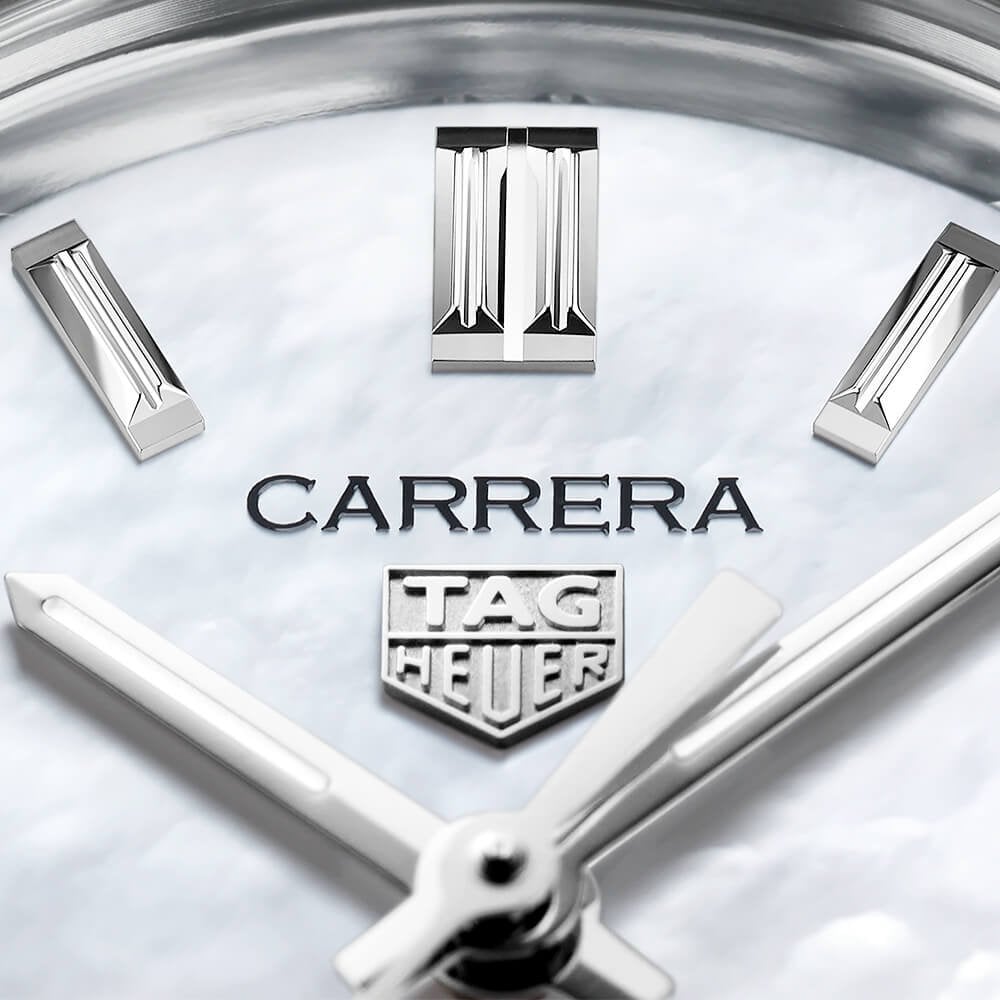 Carrera 29mm White Mother of Pearl Dial Ladies Automatic Bracelet Watch