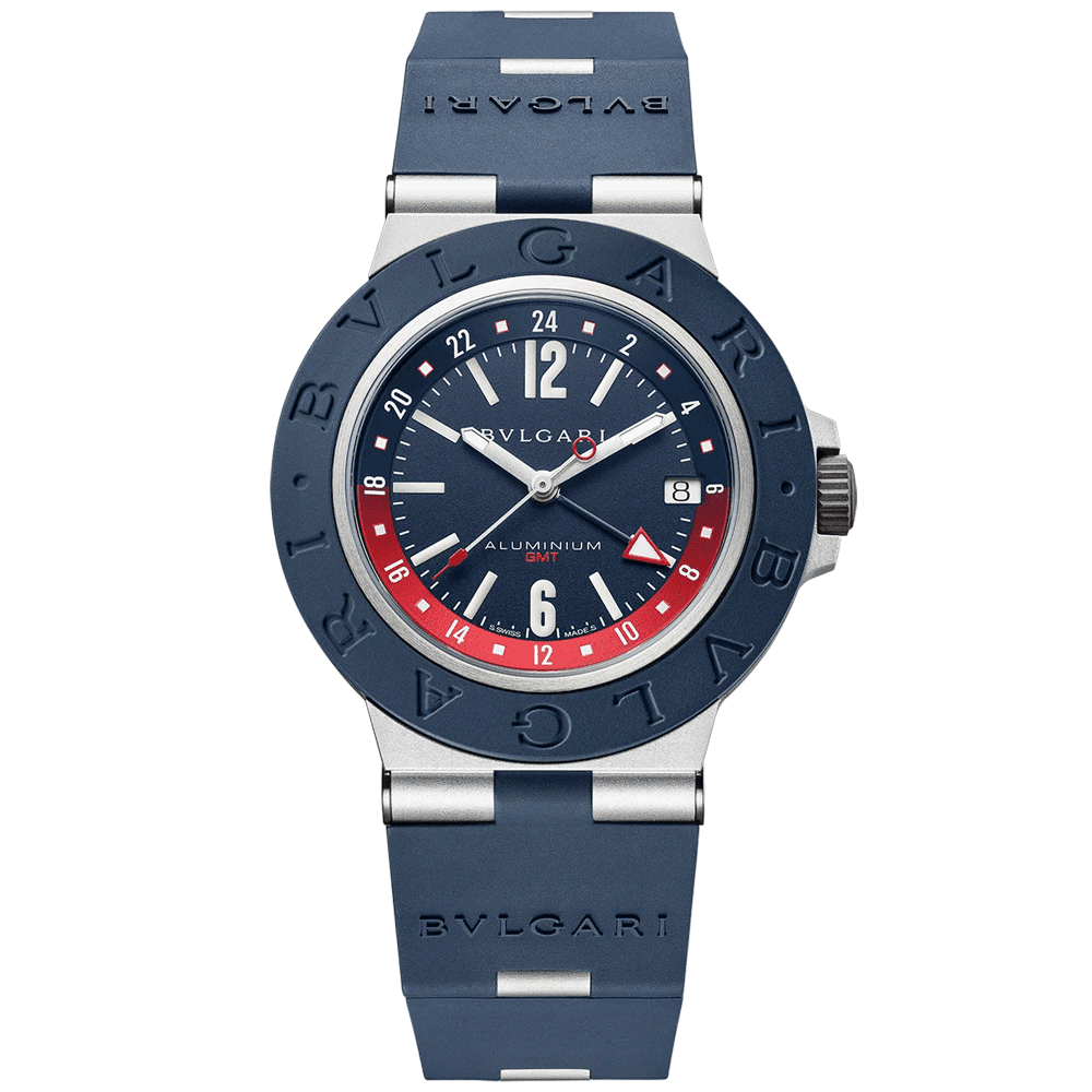 Aluminium 40mm Automatic Men's GMT Strap Watch