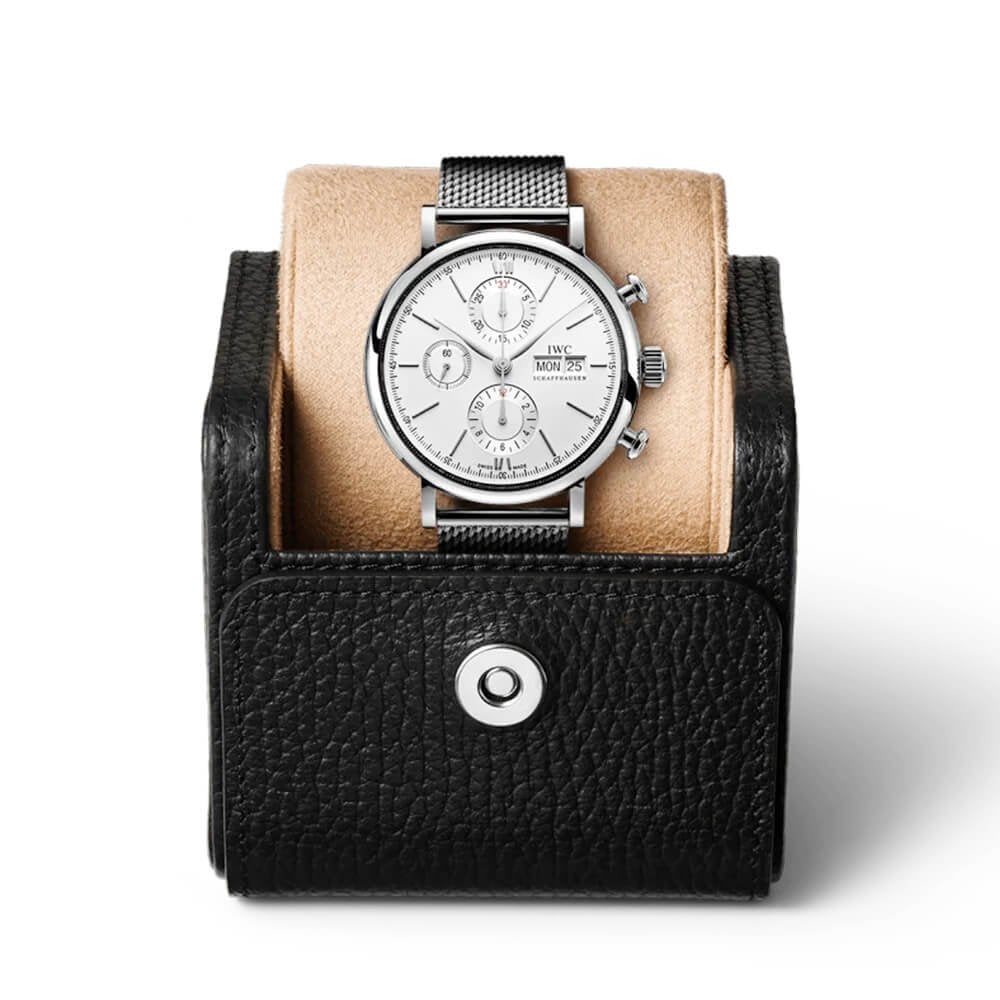 Portofino 42mm Silver Dial Men's Chronograph Bracelet Watch