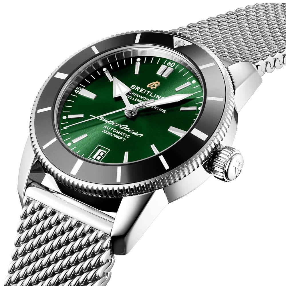 Superocean Heritage II 42mm Green Dial Men's Bracelet Watch