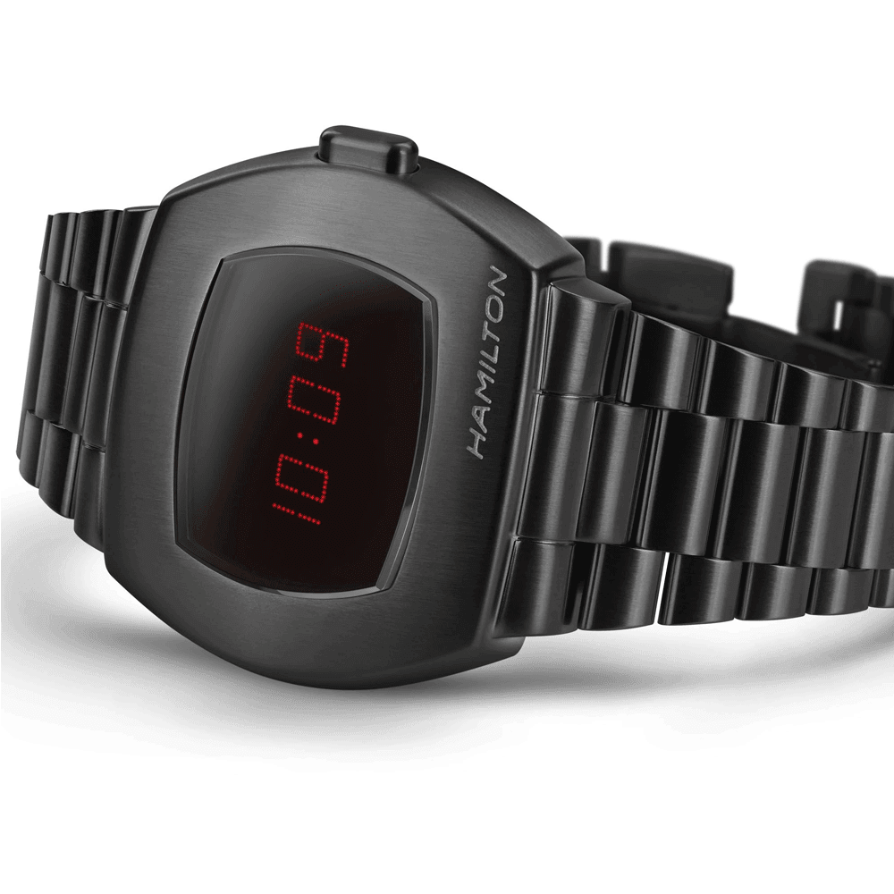 PSR Digital Quartz Black PVD Men's Bracelet Watch