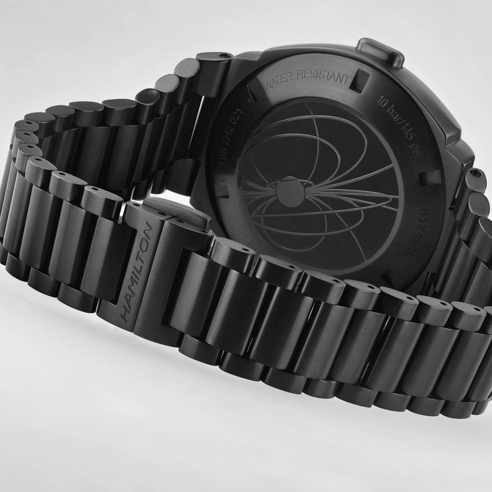 PSR Digital Quartz Black PVD Men's Bracelet Watch