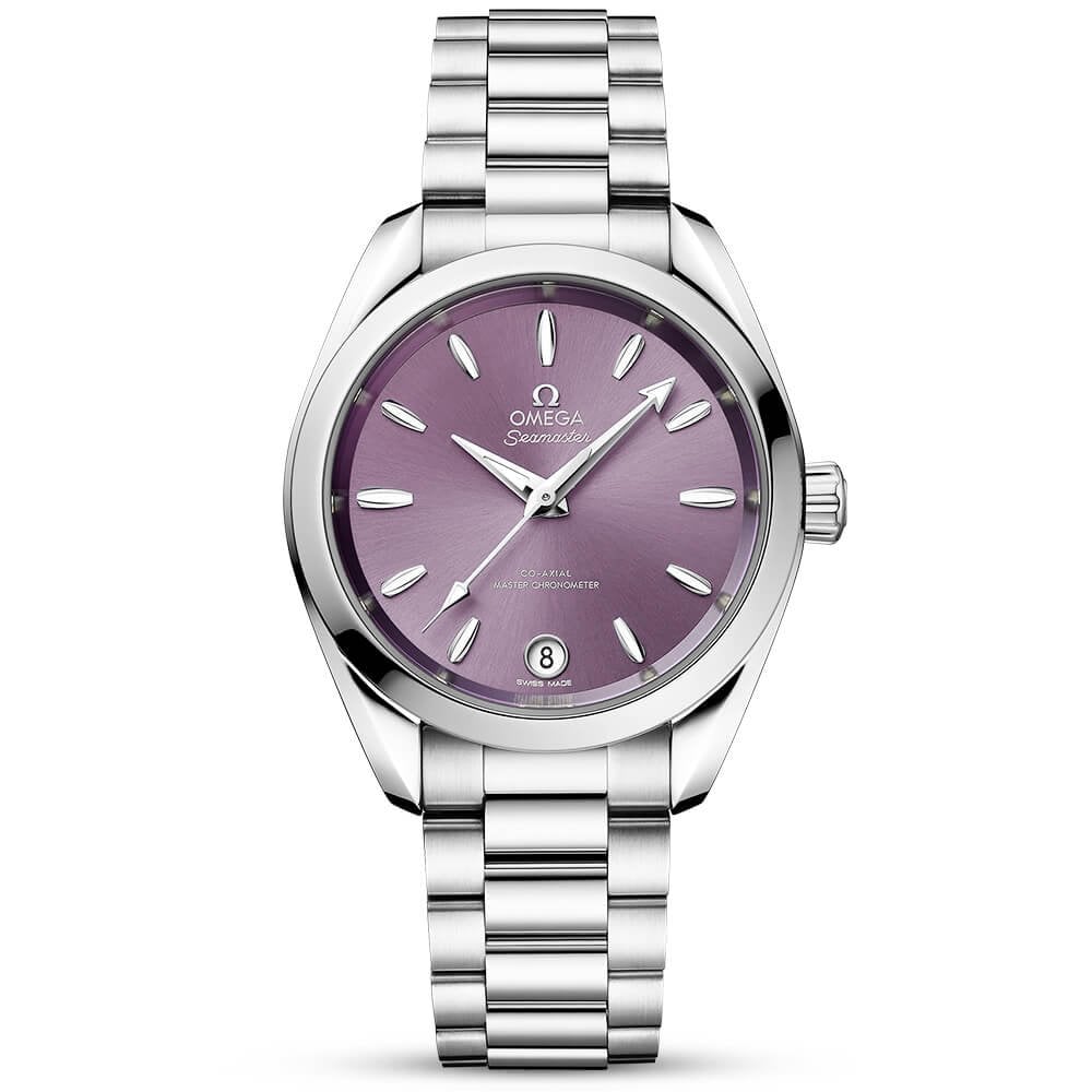 Seamaster Aqua Terra Shades 34mm Lavender Purple Dial Ladies Watch