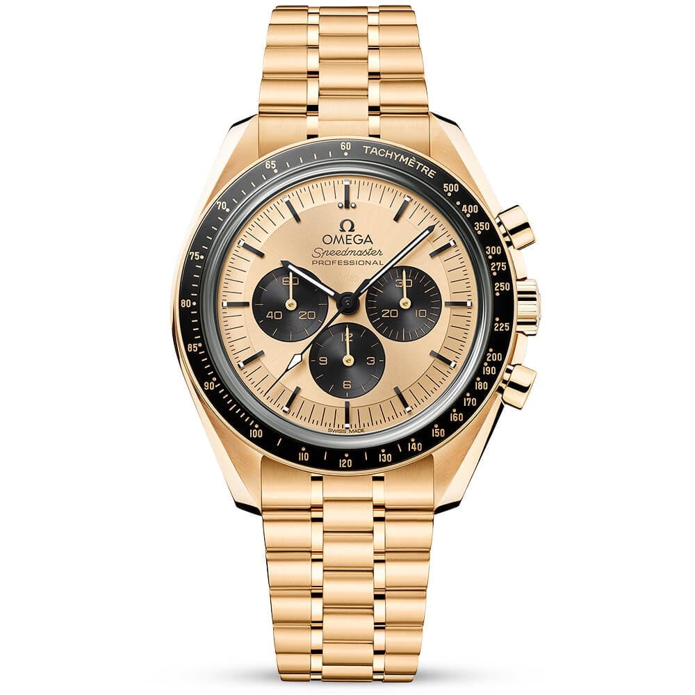 Speedmaster Moonwatch 18ct Moonshine Gold Dial Bracelet Watch