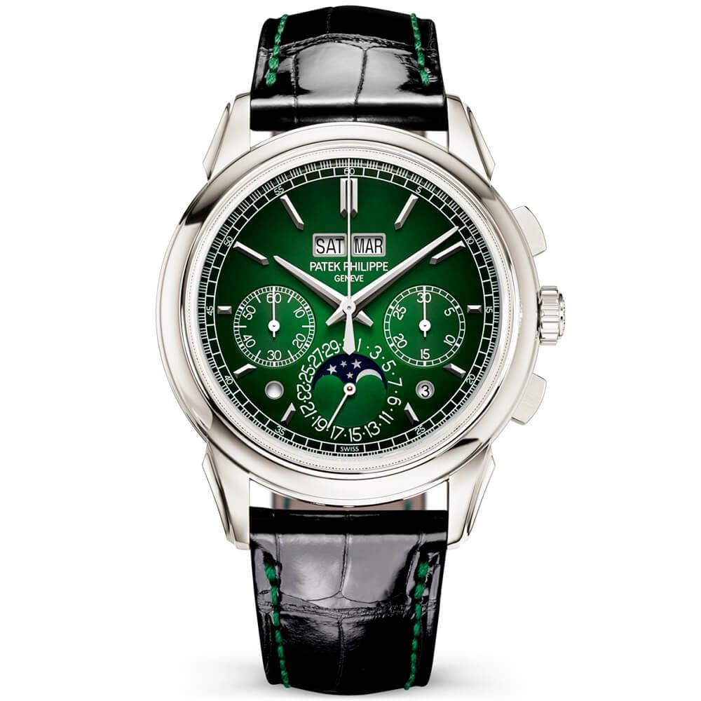 Grand Complications 41mm Platinum Green Dial Perpetual Calendar Watch