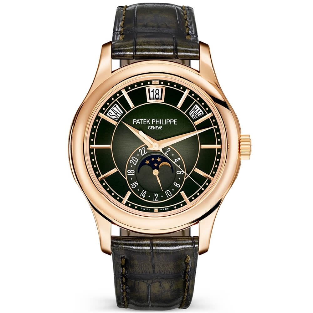 Annual Calendar 18ct Rose Gold 40mm Olive Green Dial Men's Watch